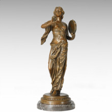 Tänzerfigur Statue Romantische Dame Bronze Skulptur TPE-287